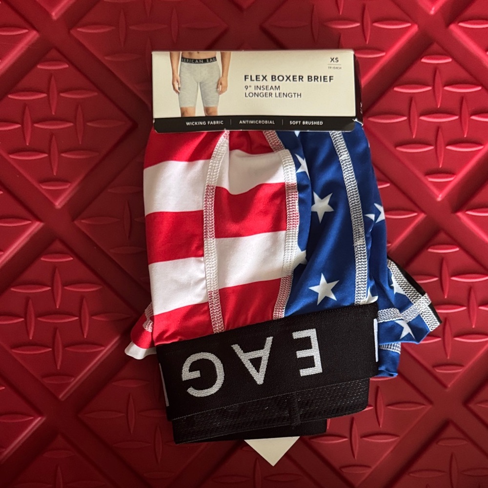 American Eagle Red, White, and Blue Boxer Briefs